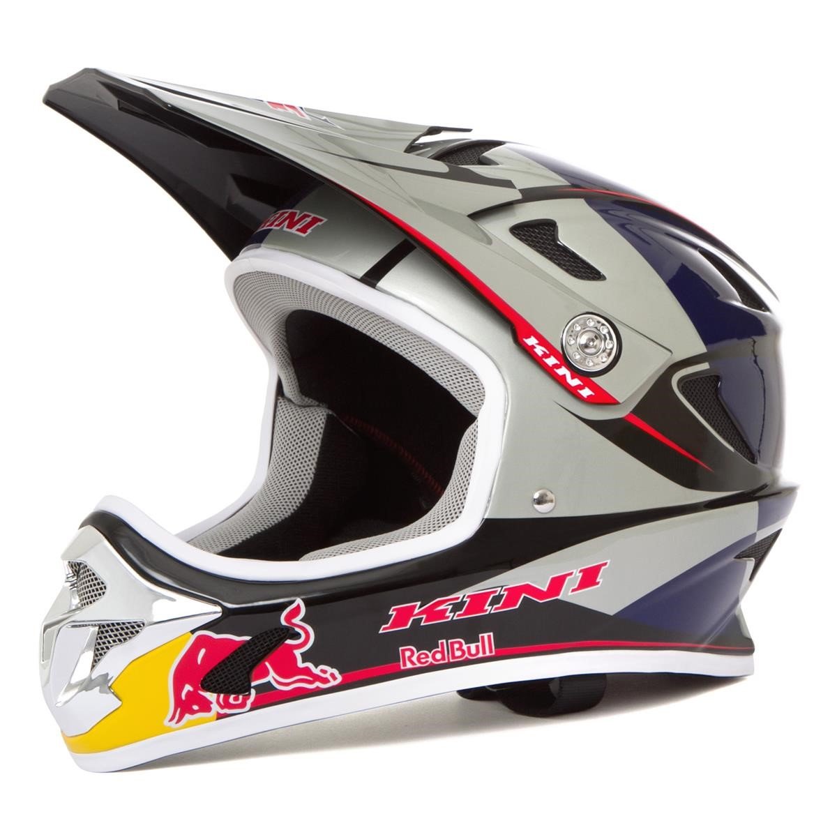 Kini Red Bull Downhill-MTB Helm MTB Silber/Blau