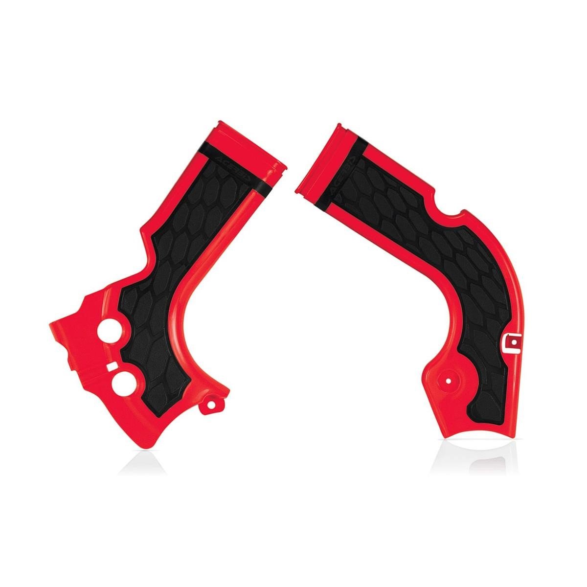 Acerbis Protections de Cadre Anti-Dérapante X-Grip Honda CRF 250 14-17, CRF 450 13-16, Rouge/Noir