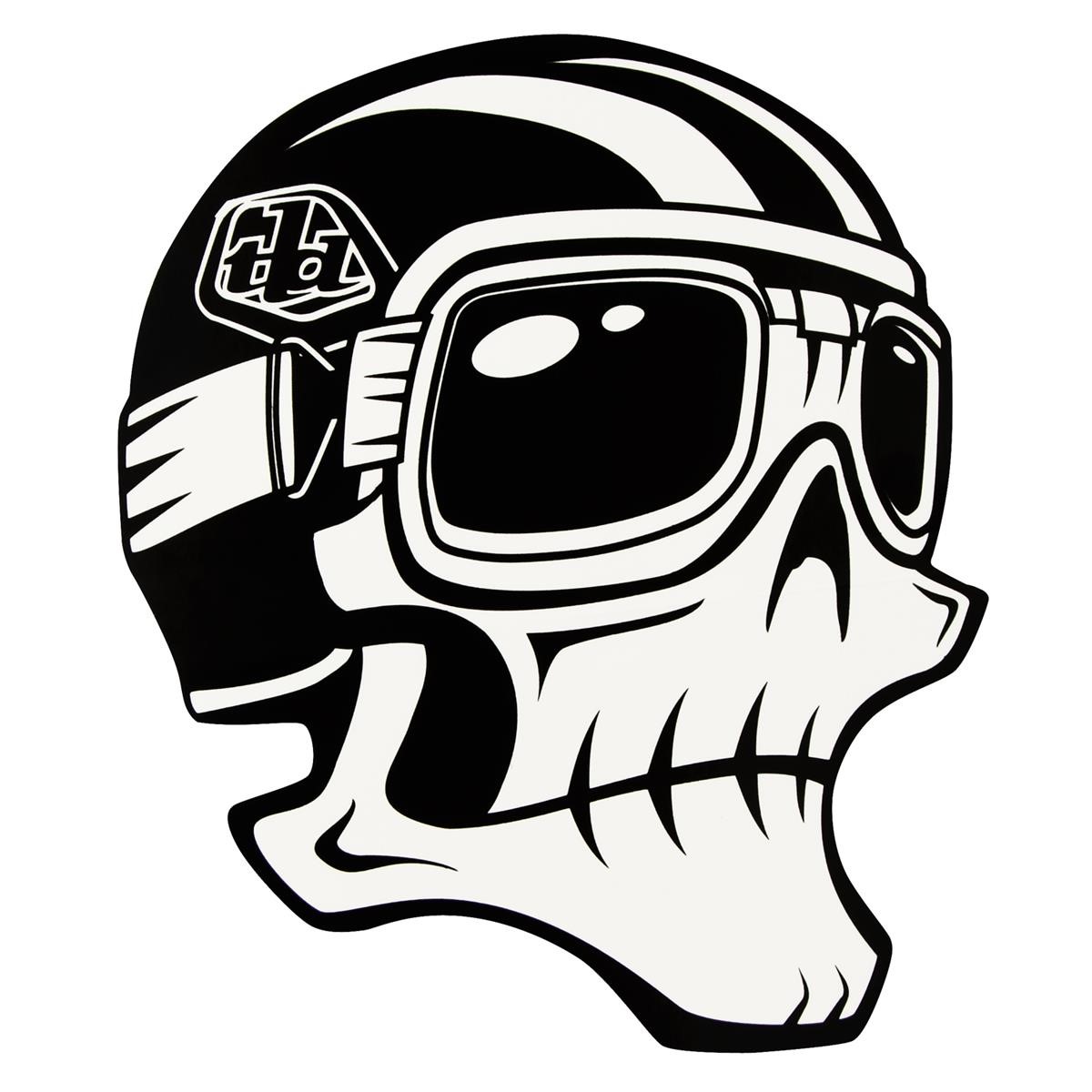 Troy Lee Designs Sticker Skully Black/White - 5 inches