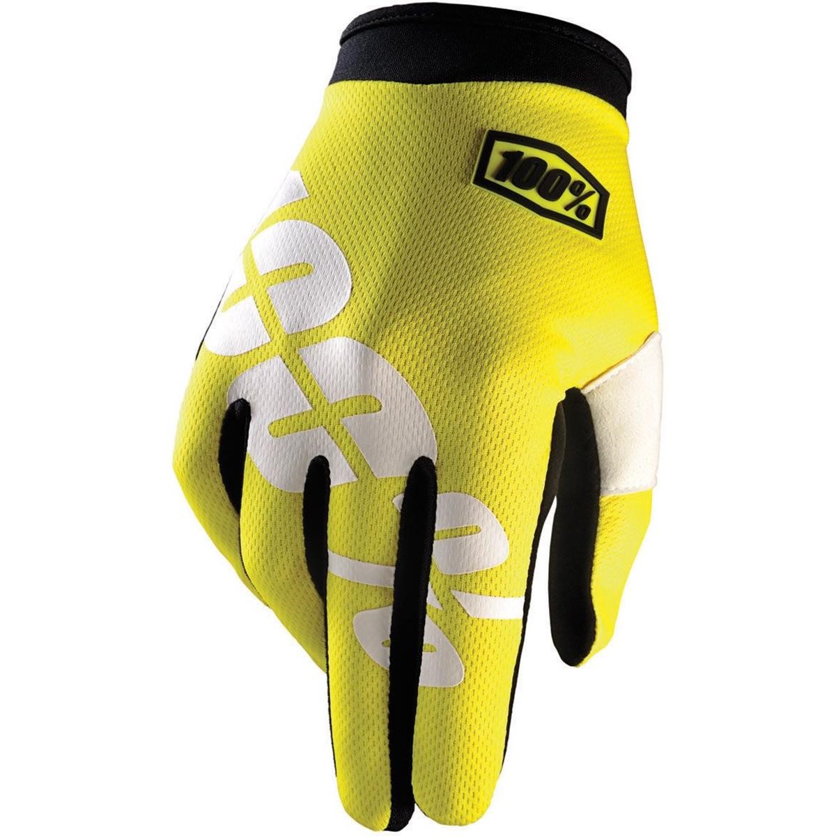 100% Bike Gloves iTrack Neon Yellow