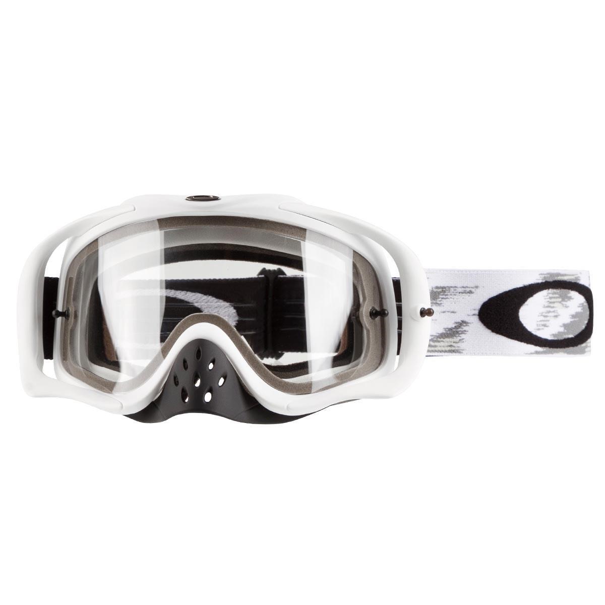 Oakley Maschera Crowbar MX Snowcross Bianco Opaco V - Dual Trasparente Anti-Fog