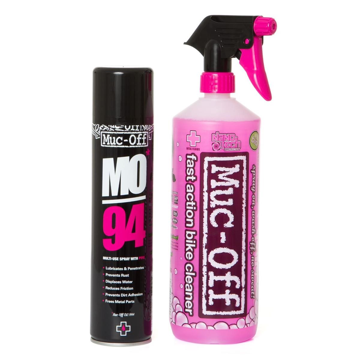 Muc-Off Detergente Bicicletta Nano Tech Cleaner/MO94 Spray Set 2 in 1
