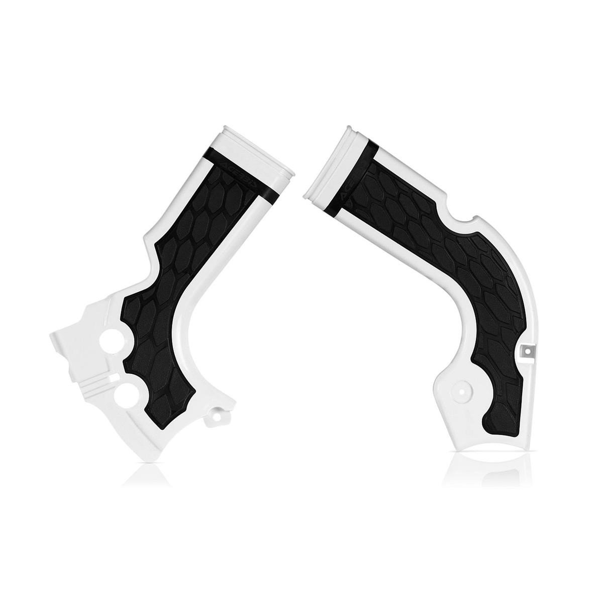 Acerbis Protections de Cadre Anti-Dérapante X-Grip Kawasaki KXF 450 09-18, Blanc/Noir