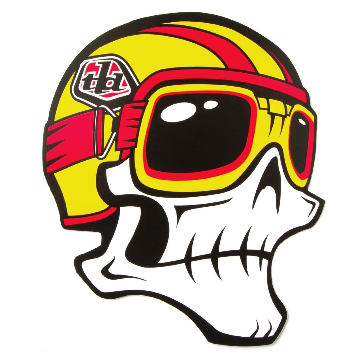 Troy Lee Designs Sticker Skully Yellow/Red - 5 inches