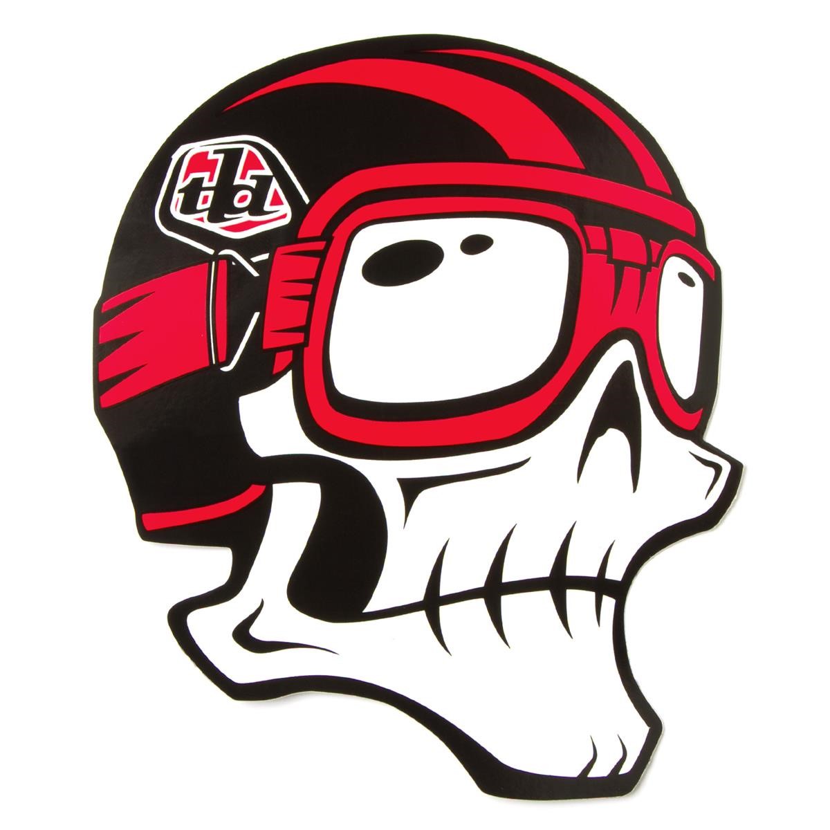 Troy Lee Designs Sticker Skully Black/Red - 5 inches