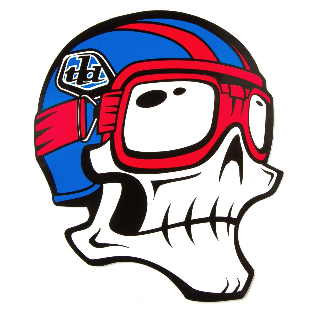 Troy Lee Designs Sticker Skully Blue/Red - 5 inches