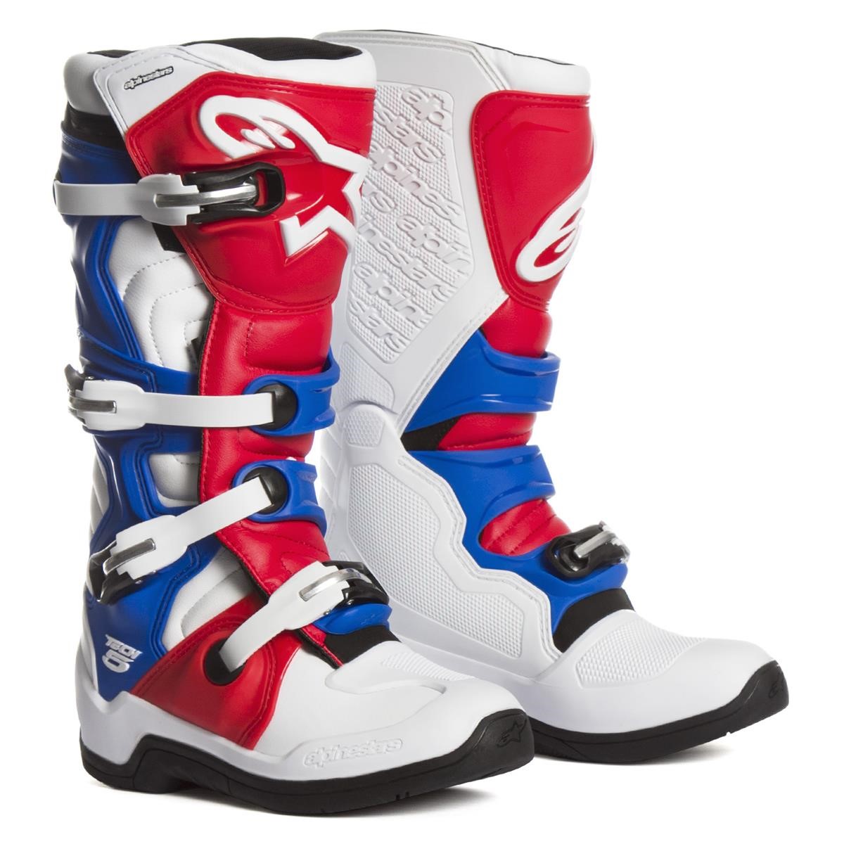 Alpinestars MX Boots Tech 5 White/Red/Blue