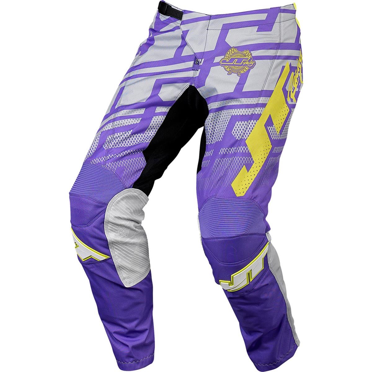 JT Racing USA MX Pants Flex Flow Echo Purple/Grey/Neon Yellow