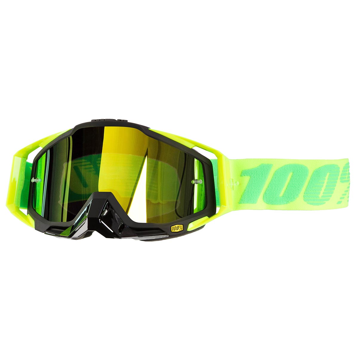 100% Goggle Racecraft Sour Patch - Mirror Gold Anti-Fog
