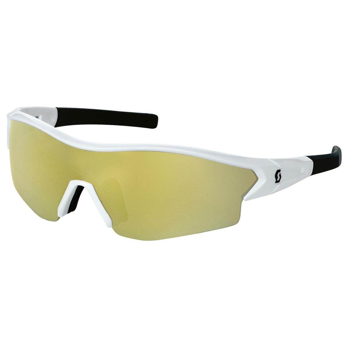 Scott Sport Glasses Leap White Glossy Black/Gold Chrome + Clear