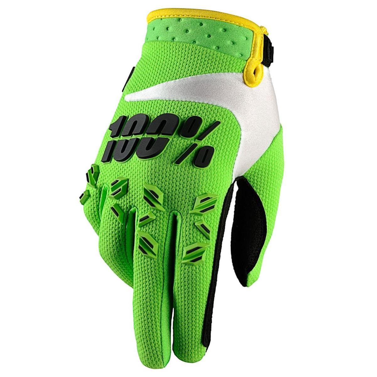 100% Gloves Airmatic Lime Green