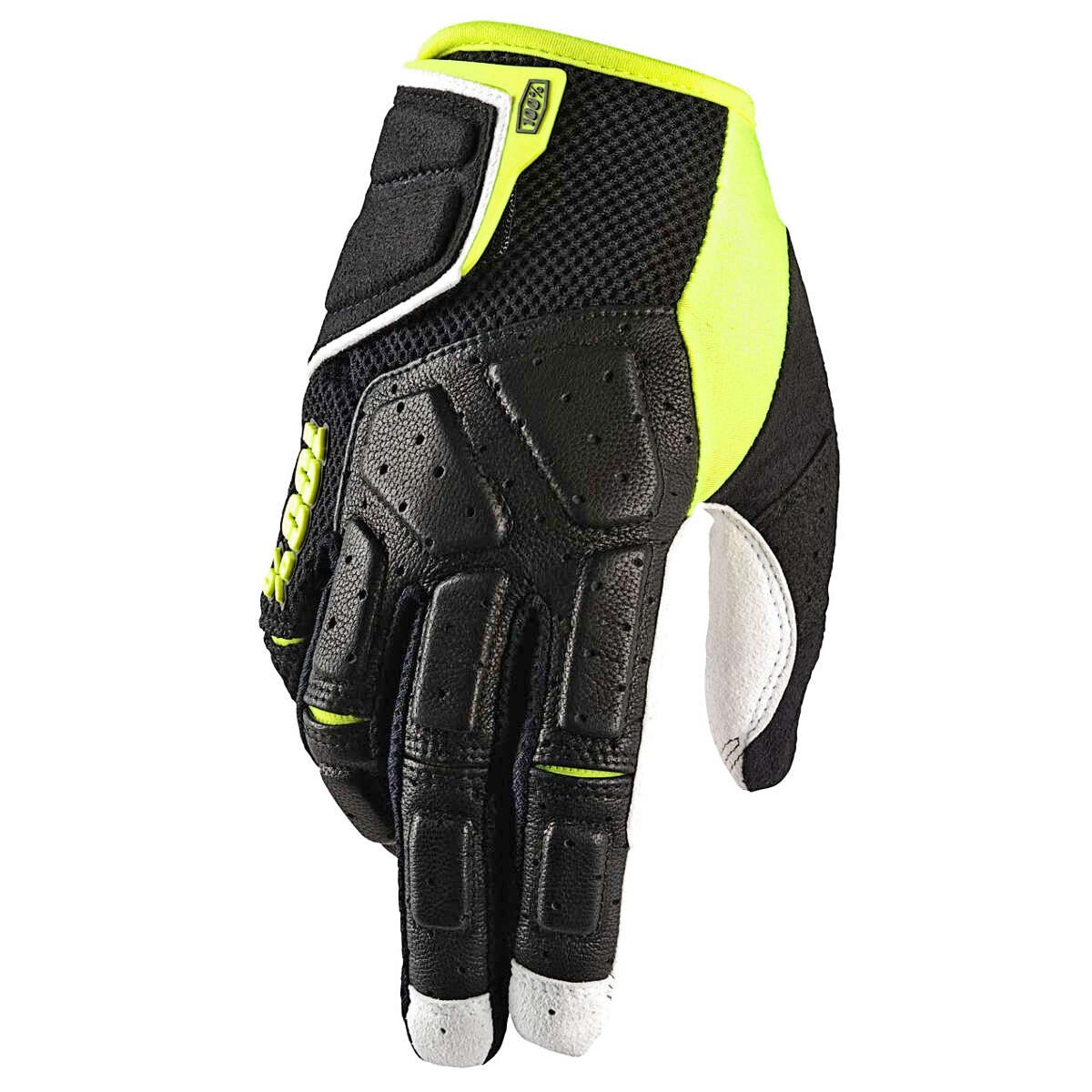 100% Bike Gloves Simi Black/Lime Green