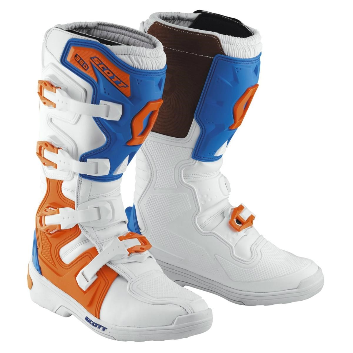 Scott MX Boots 350 White/Blue
