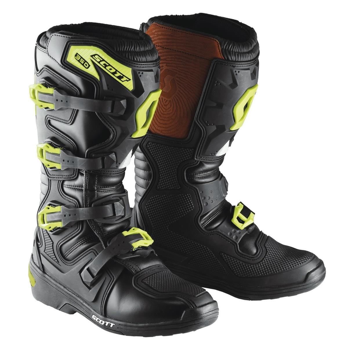 Scott MX Boots 350 Black/Green