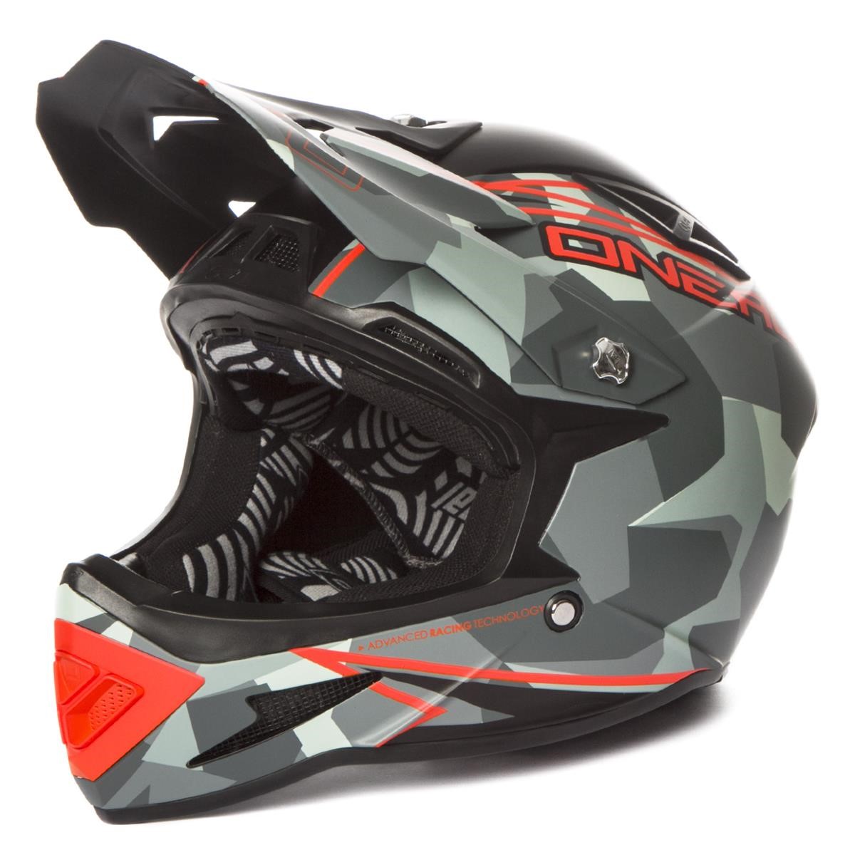 O'Neal Downhill MTB Helmet Warp Fidlock Edgy Camo - Grey
