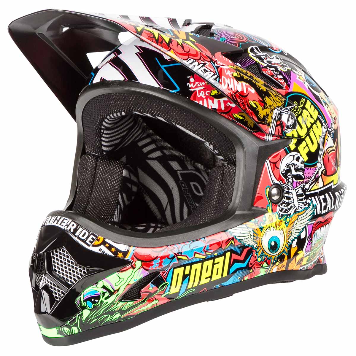 O'Neal Kids Downhill MTB Helmet Backflip Fidlock Evo Crank - Black/Multi