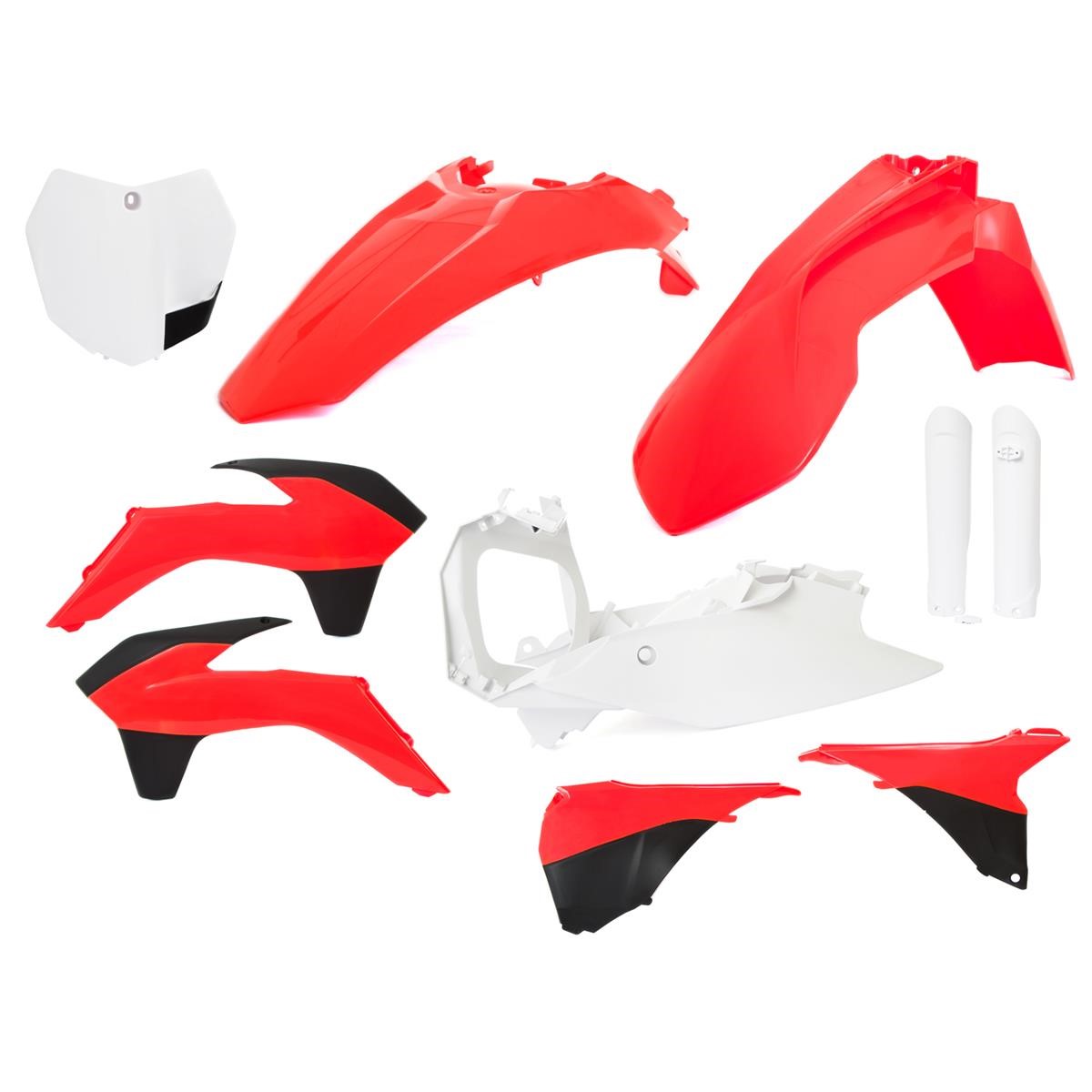 Acerbis Plastik-Kit Full-Kit KTM SX 125/150/250, SX-F 250/350/450, Neon Orange/Weiß