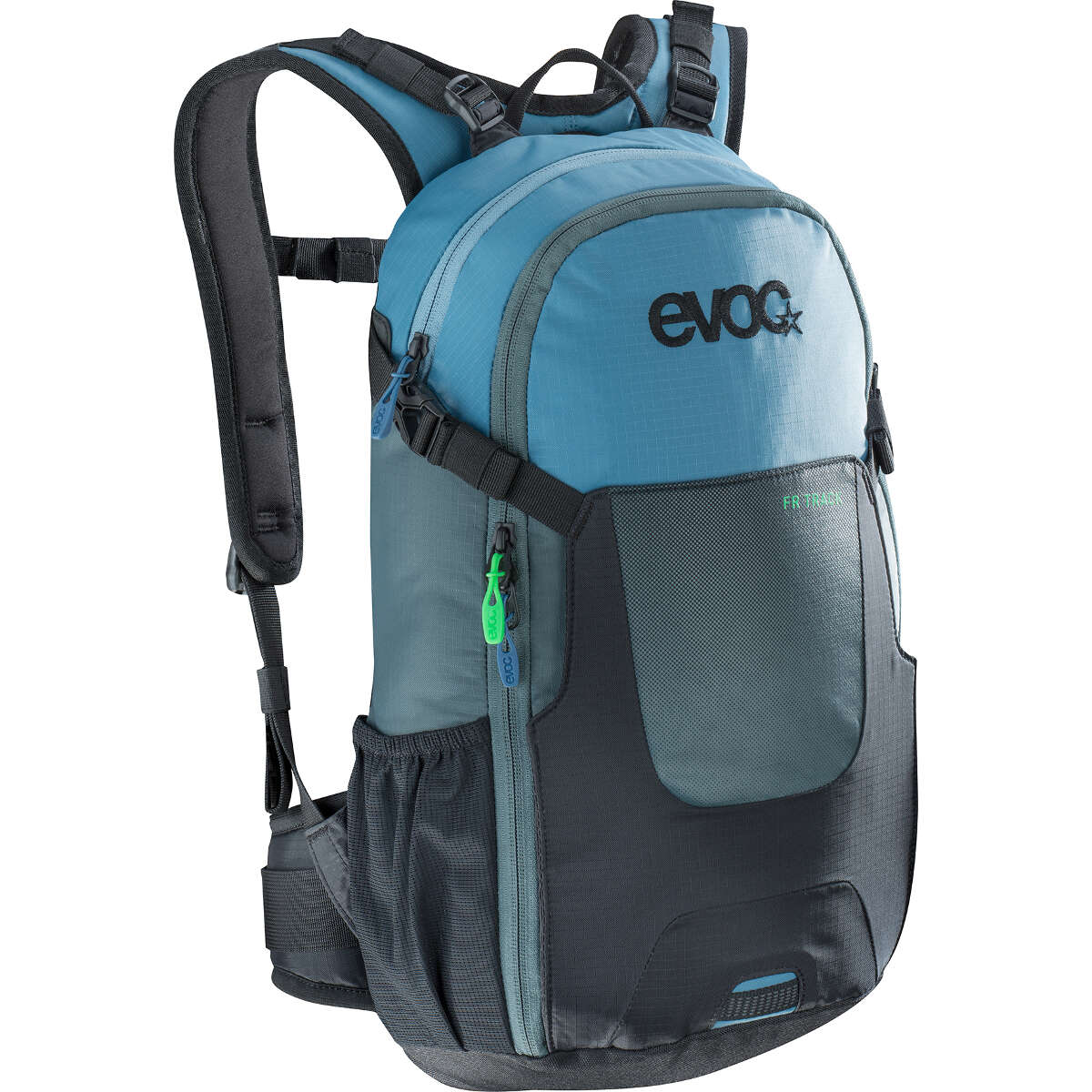 Evoc Protector Backpack with Hydration System Compartment FR Track Black/Slate/Copen Blue, 10 Liter