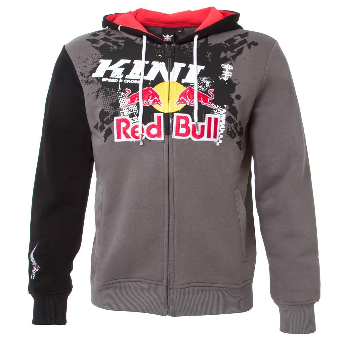 Kini Red Bull Zip-Hoody Crossed Schwarz/Dunkelgrau