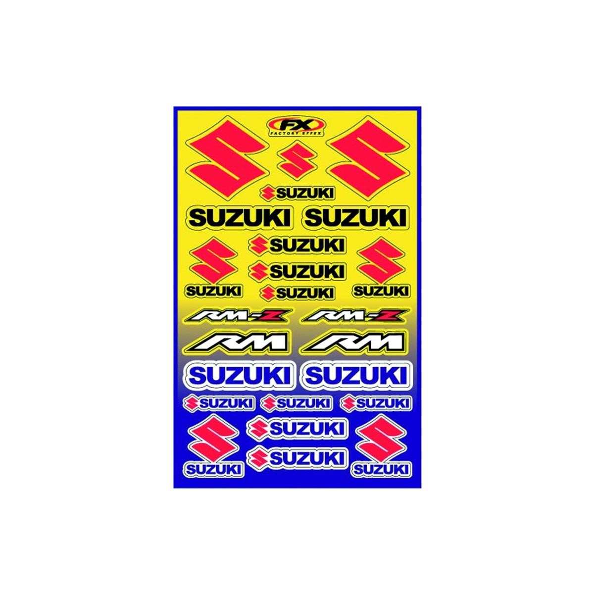 Factory Effex Kit d'autocollants Factory Suzuki