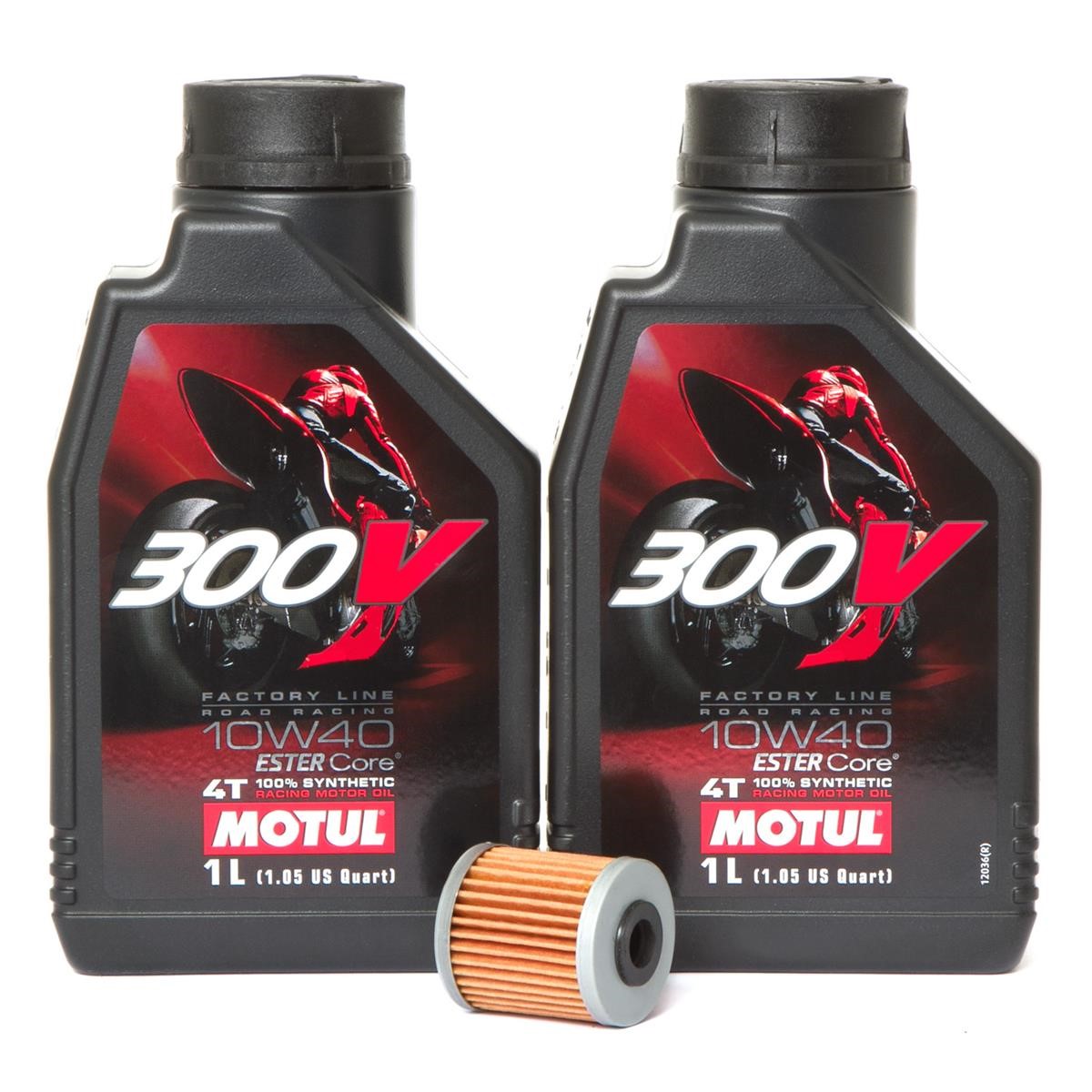 Motul Motorenöl-Set 10W40 inkl. Ölfilter für GasGas, Yamaha, Husqvarna