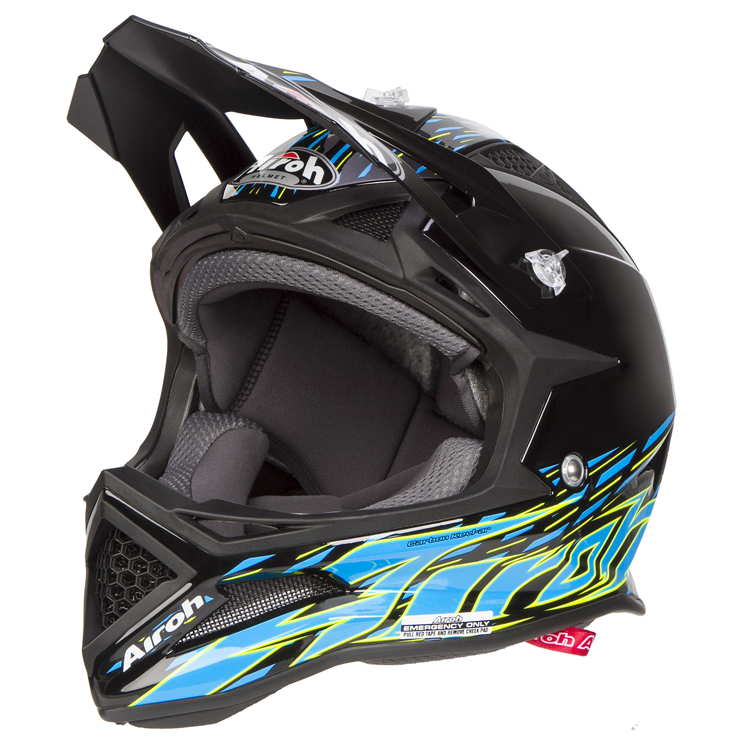 Airoh Downhill MTB Helmet Fighters Trace - Gloss Black