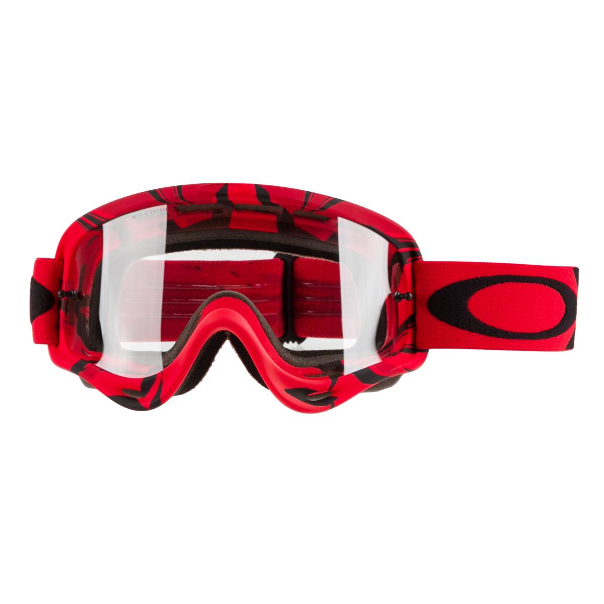 Oakley Crossbrille O Frame MX Intimidator Rot/Schwarz - Klar Anti-Fog