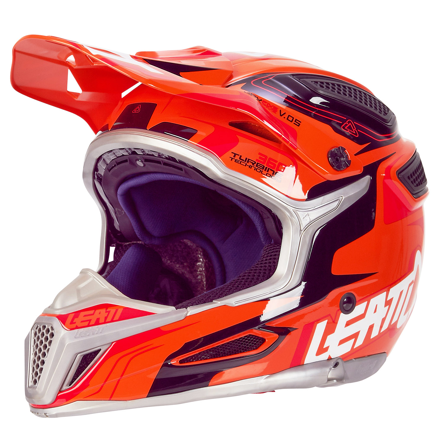Leatt Motocross-Helm GPX 5.5 Composite V05 Orange/Schwarz/Rot