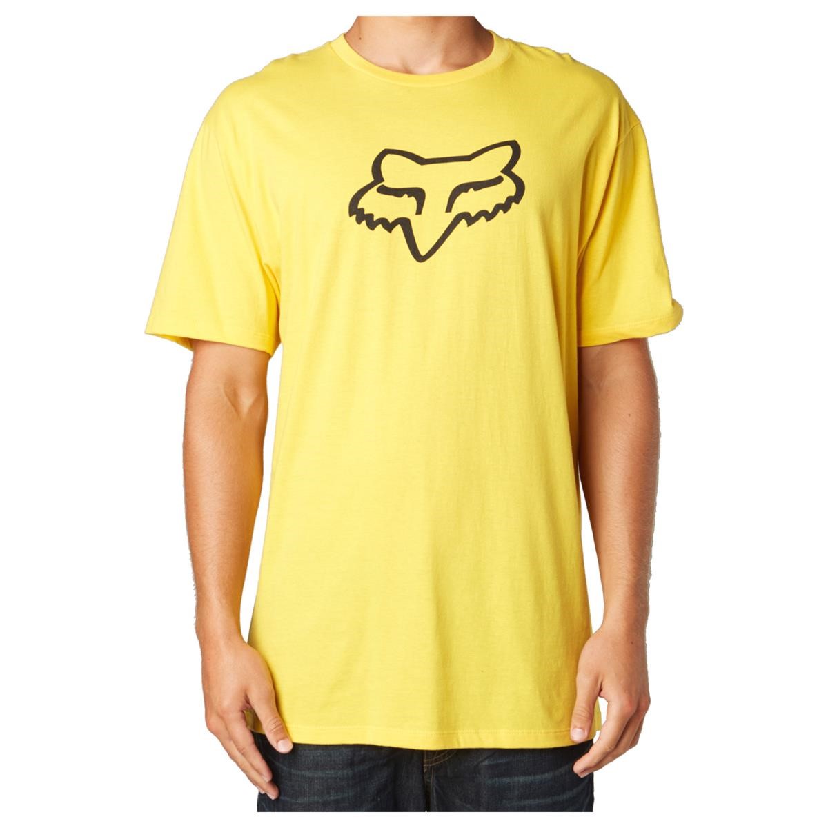 Fox T-Shirt Legacy Fox Head Yellow