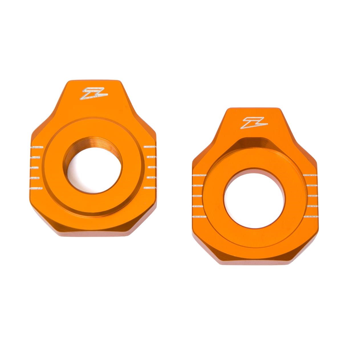 Zeta Axle Blocks  Orange, KTM SX/SX-F, EXC/EXC-F