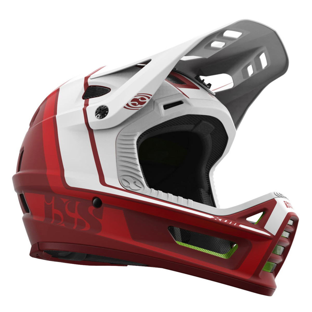 IXS Downhill-MTB Helm Xult Rot/Weiß