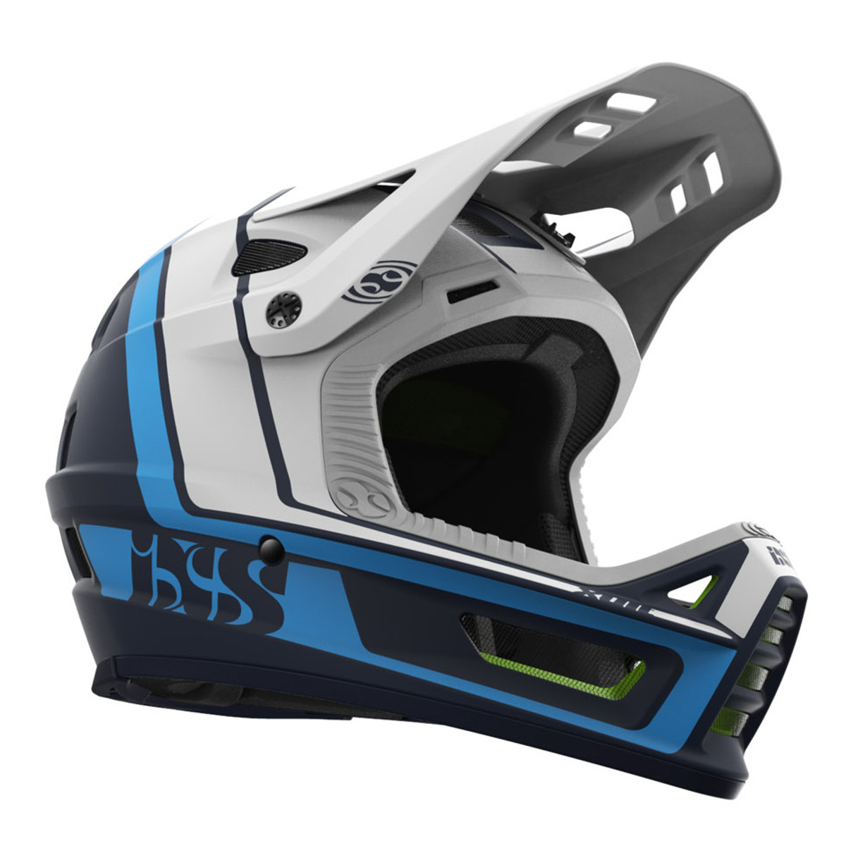 IXS Downhill-MTB Helm Xult Blau/Weiß