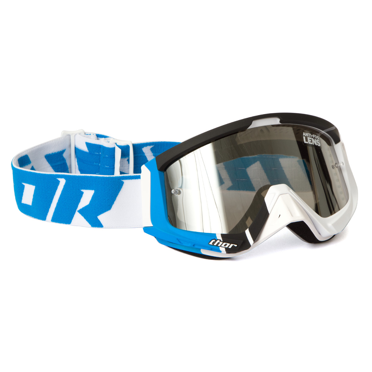 Thor Crossbrille Sniper Barred Blau/Weiß Anti-Fog