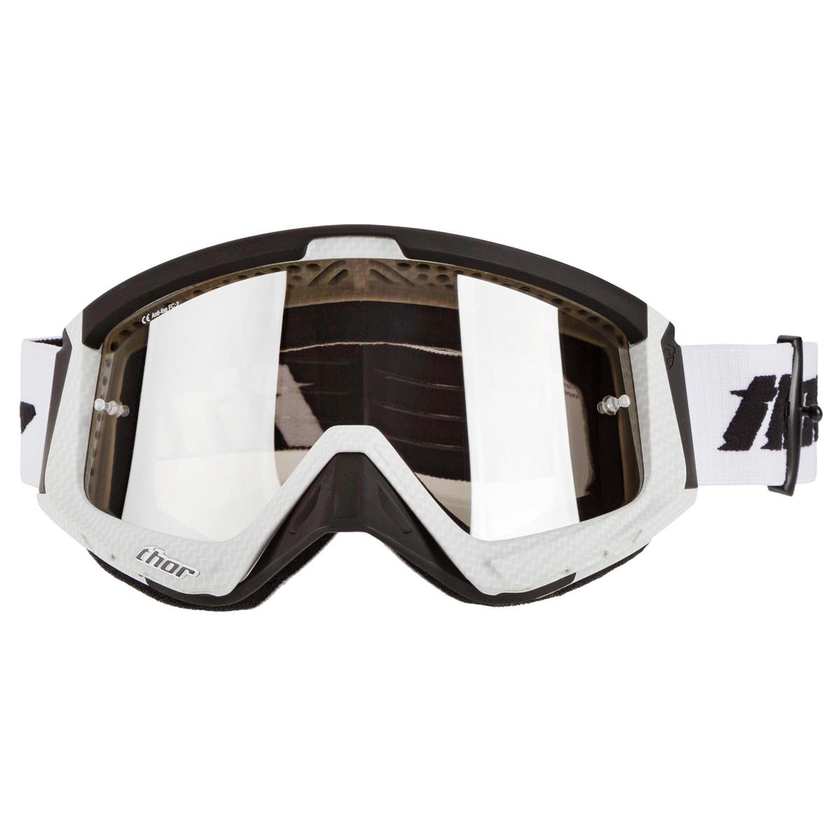 Thor Crossbrille Sniper Carbon - Weiß/Schwarz Anti-Fog