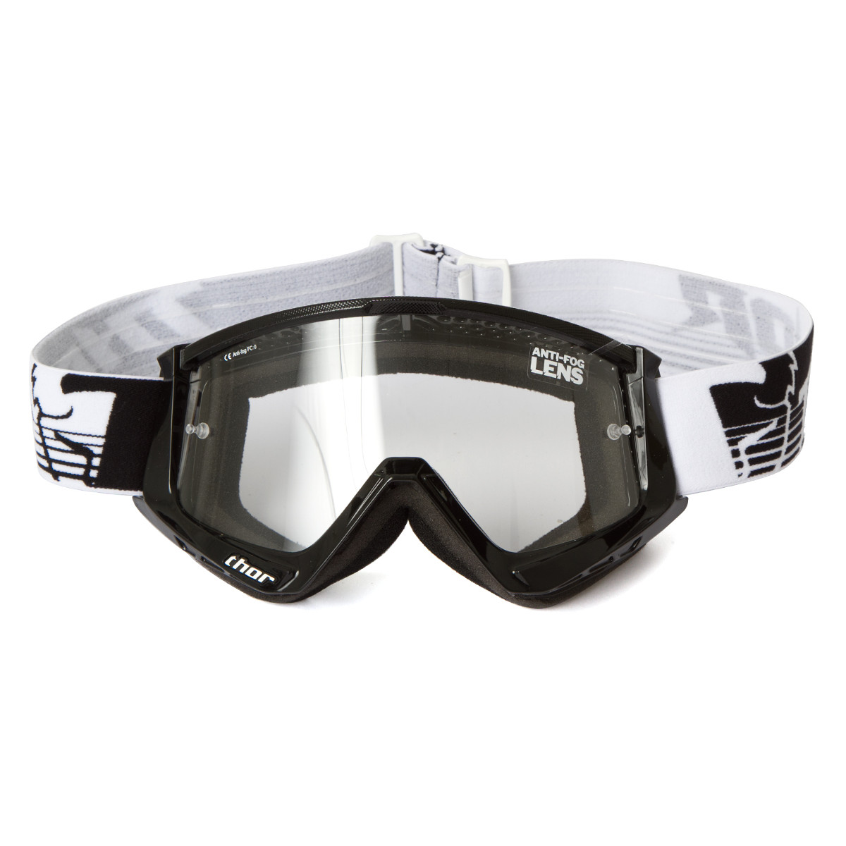 Thor Crossbrille Conquer Schwarz/Weiß Anti-Fog