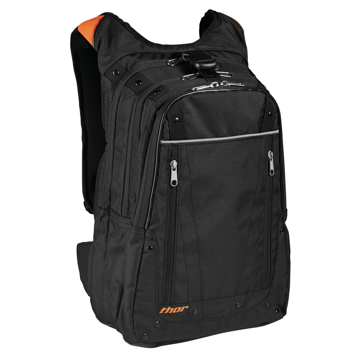 Thor Backpack with Hydration System Compartment Reservoir Black/Red Orange
