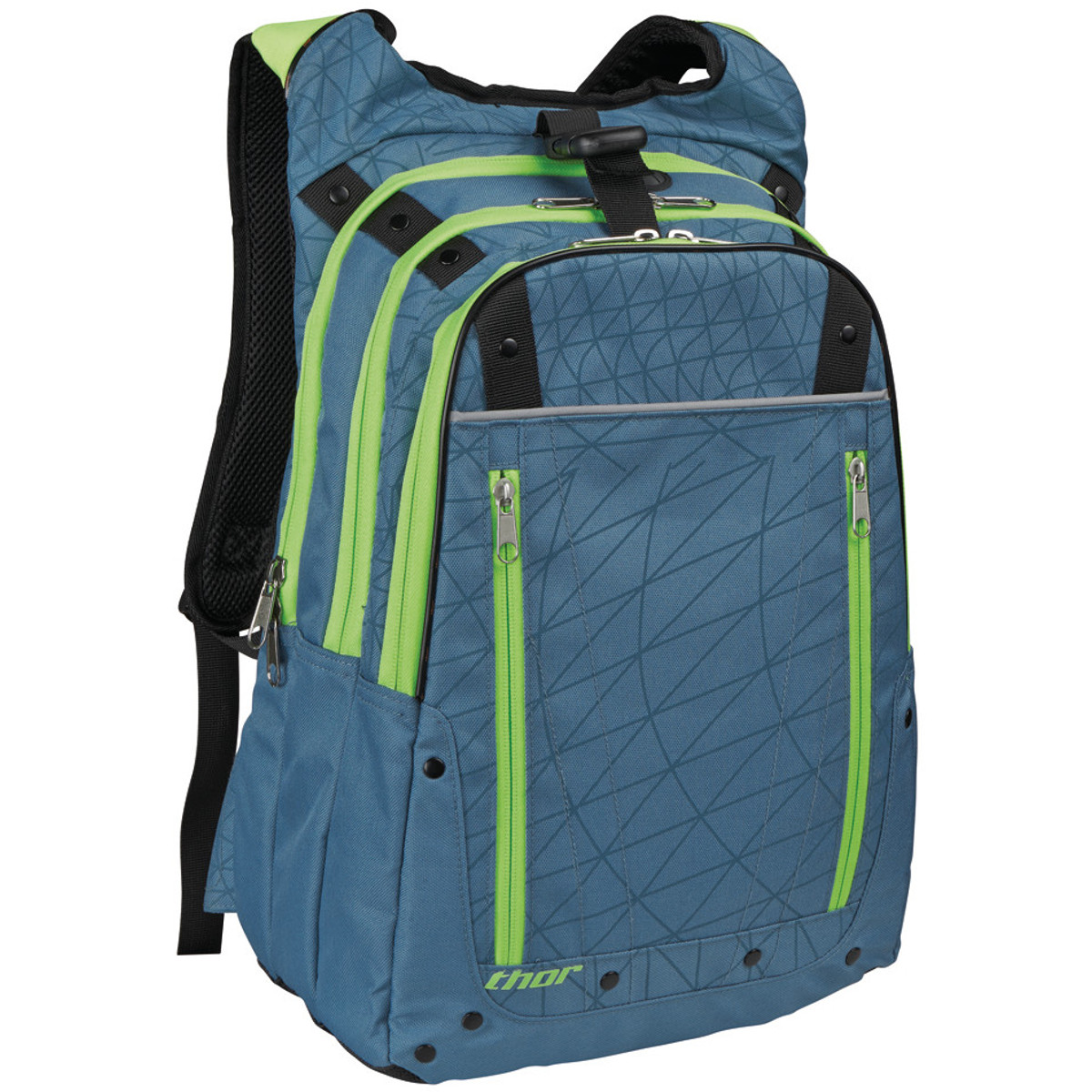 Thor Backpack with Hydration System Compartment Reservoir Steel/Green