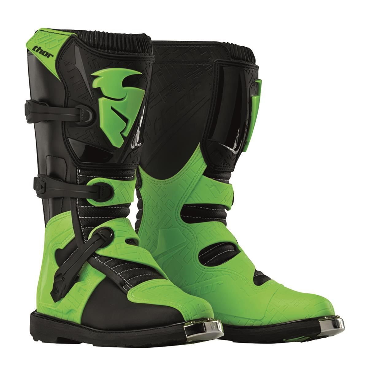 Thor Kids MX Boots Blitz Black/Green