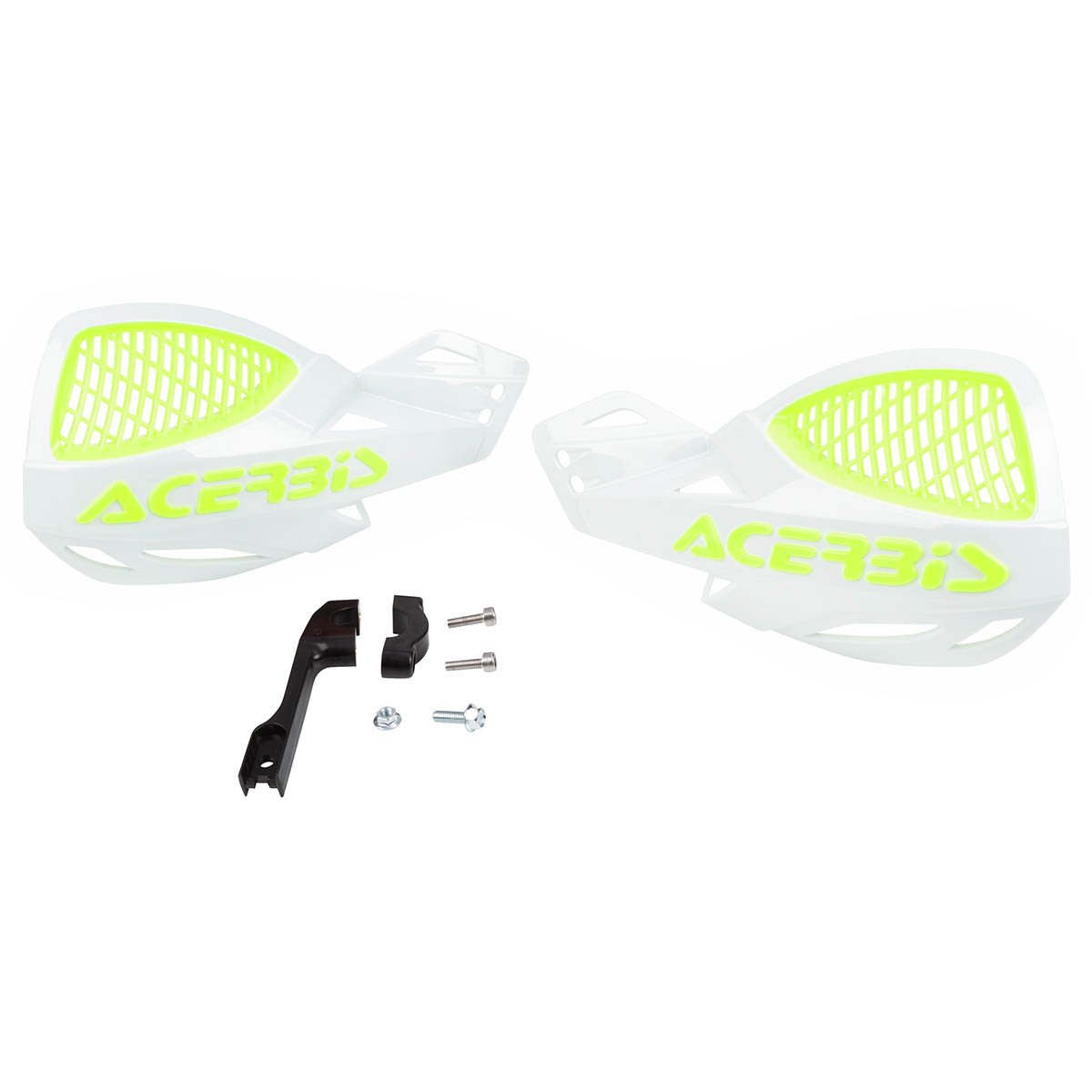 Acerbis Handguards MX Uniko Vented White/Neon Yellow, Incl. Mounting Kit