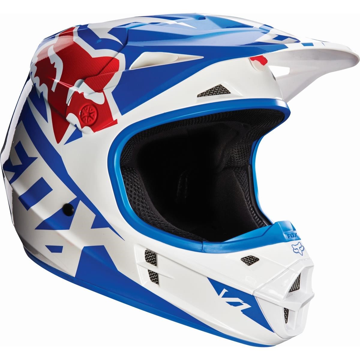 Fox Casco MX V1 Race Blue