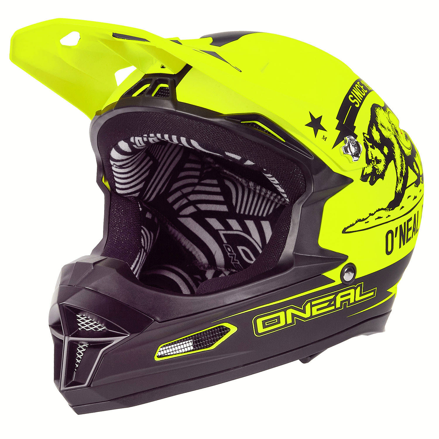 O'Neal Casco MTB Downhill Fury RL California - Black/Neon Yellow