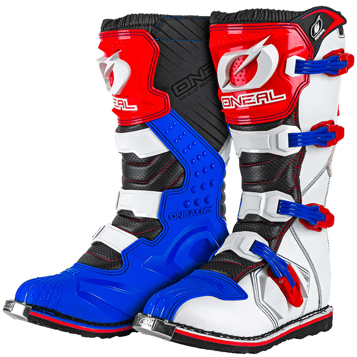 O'Neal Motocross-Stiefel Rider Blau/Rot/Weiß