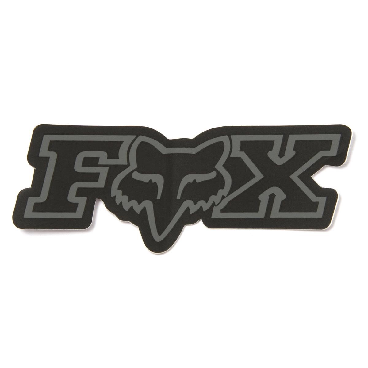 Fox Sticker Corporate Matte Black - 7.5 cm