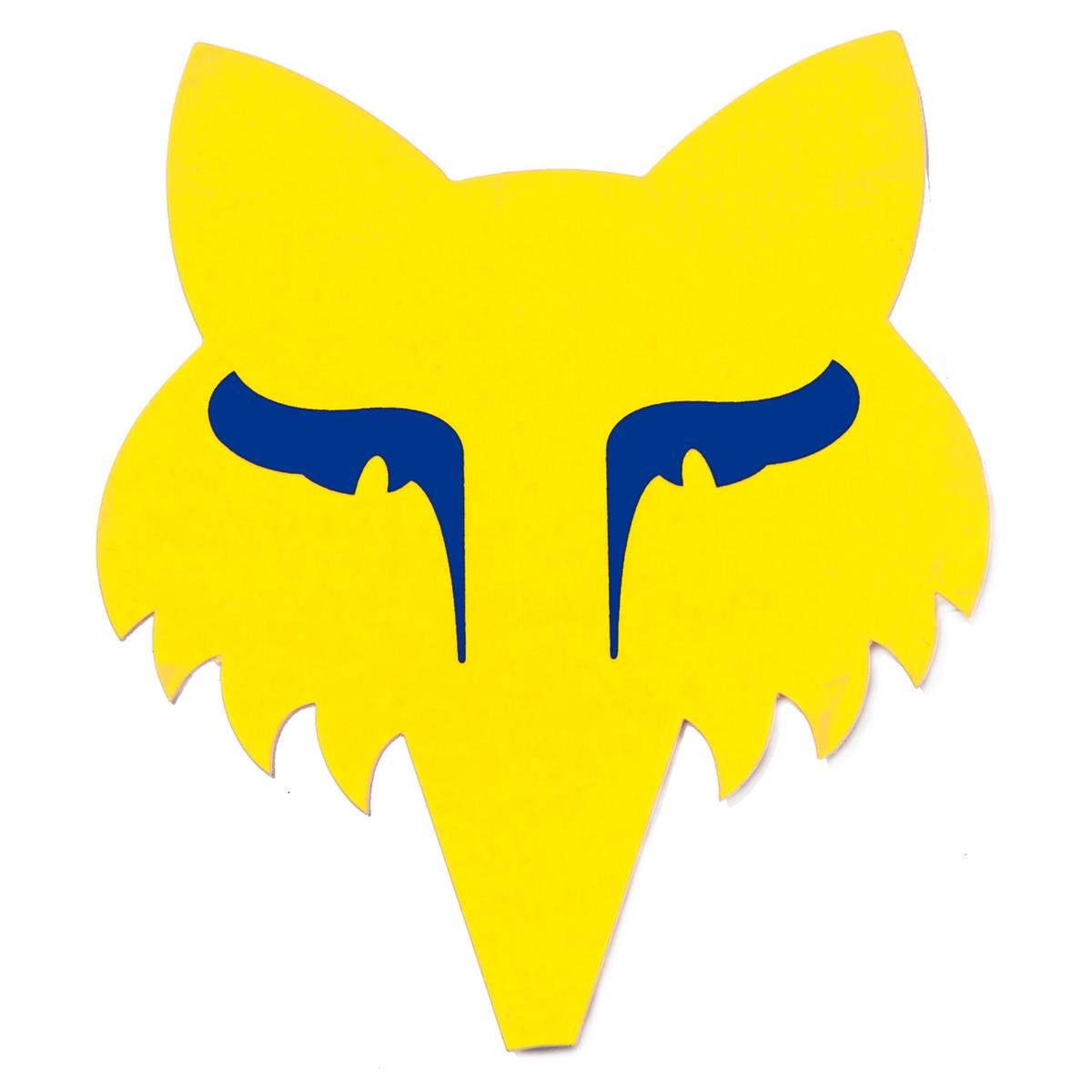 Fox Sticker Legacy Head Flo Yellow - 9 cm