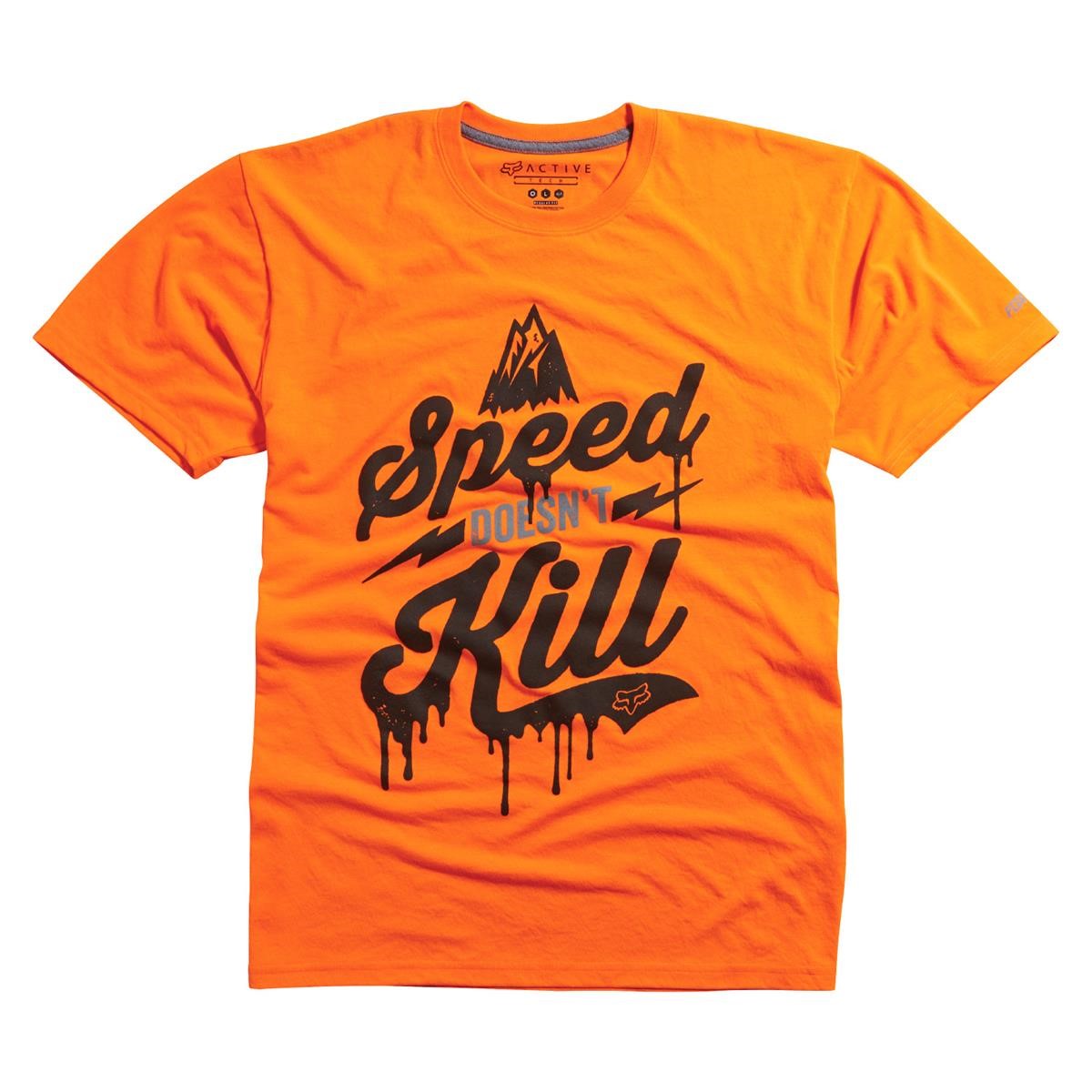 Fox T-Shirt Tech Speed Wobble Flo Orange