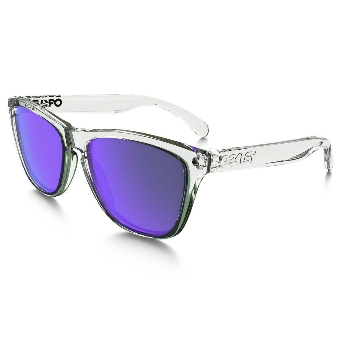 Oakley Sunglasses Frogskins Polished Clear/Violet Iridium