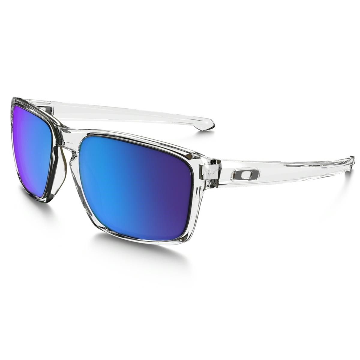 Oakley Sunglasses Silver Polished Clear/Sapphire Iridium