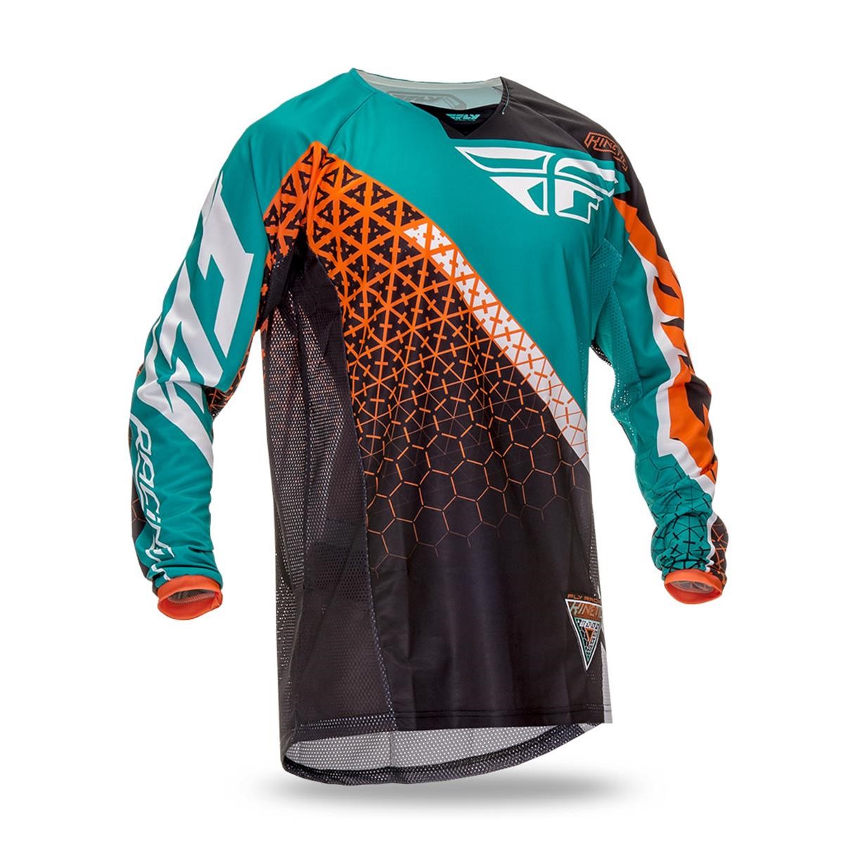 Fly Racing Jersey Kinetic Trifecta Black/Teal