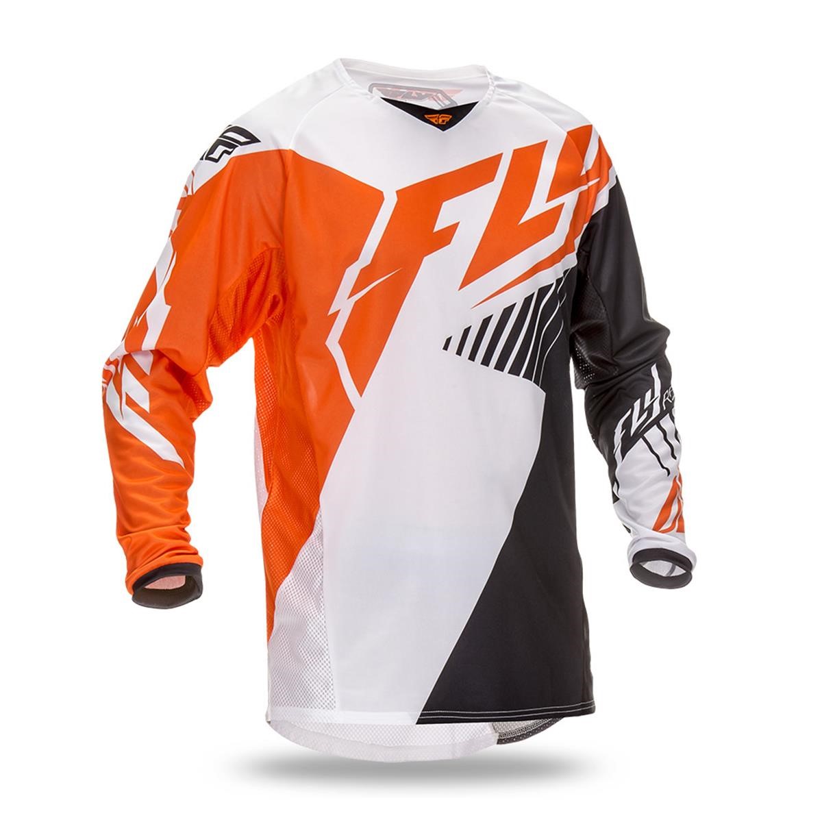 Fly Racing Maillot MX Kinetic Vector Orange/White