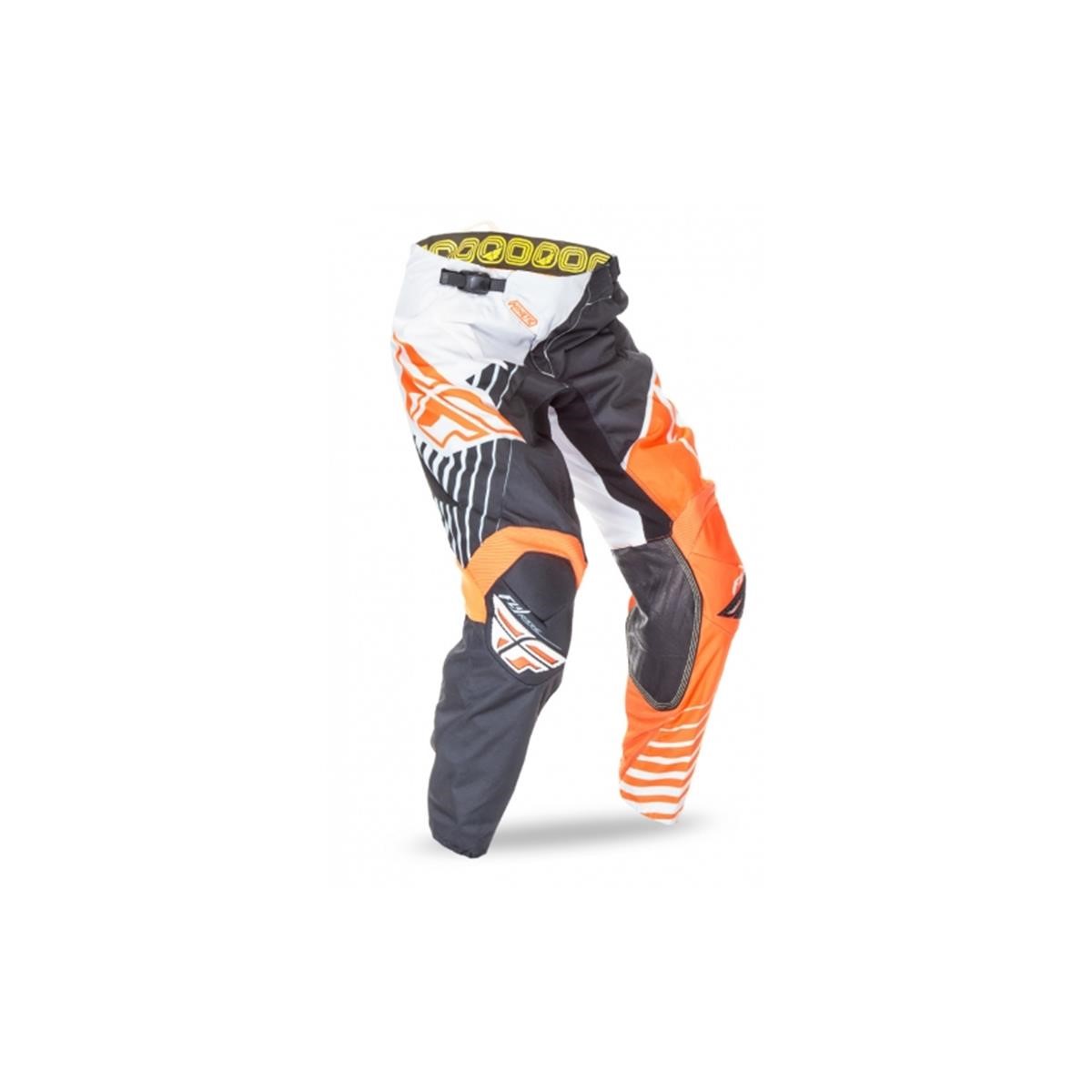 Fly Racing MX Pants Kinetic Vector Orange/White